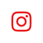 Red Instagram logo centered on a white circular background, perfect for long-distance movers or local movers seeking a modern, eye-catching social media presence.